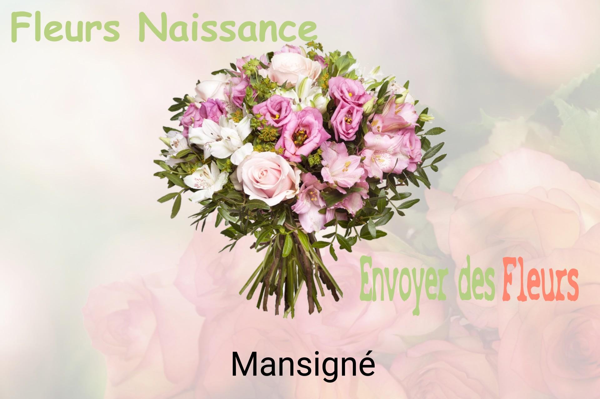 Bouquet de fleurs de naissance livré à Mansigné